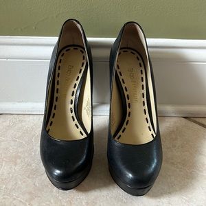 Black Leather Pumps